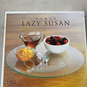 Glass Lazy Susan Rotating Server